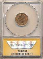   AXE VAR. INDIAN CENT MS60 Tooled/Recolored ANACS. Bright RED.  