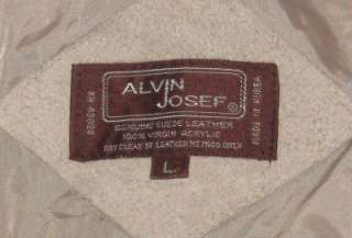 Alvin Josef Vintage Suede Jacket Mens L Large Tan Coat  