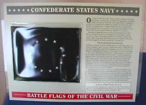 Confederate States Navy Civil War Battle Flag Patch  