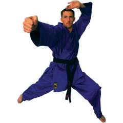 Hayashi Heavy Weight Karate Uniform Traditional MMA Gi Black Red Blue 