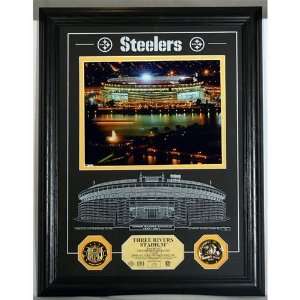  Pittsburgh Steelers Three Rivers Stadium Etched Glass 24KT 