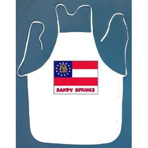  Sandy Springs Georgia BBQ Barbeque Apron with 2 Pockets 