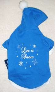 NEW Dog Chihuahua Clothes LET IT SNOW Holiday Christmas Xmas Hoodie 