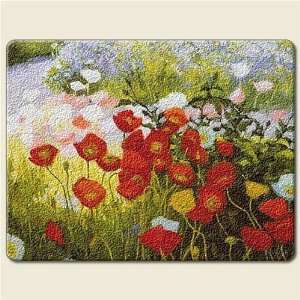 Poppies in the Snow Cutting Board By Absorbastone  Kitchen 