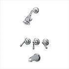 Price Pfister Tub and Shower Faucet with Three Lever Handles 01 81