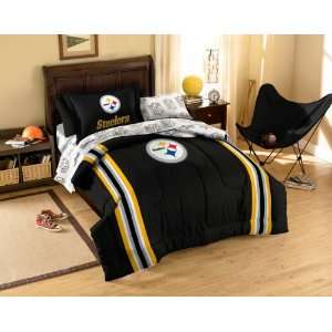  NFL Pittsburgh Steelers TWIN Size Bed In A Bag: Home 