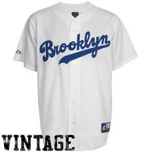  Majestic Brooklyn Dodgers Replica Cooperstown Throwback Jersey 
