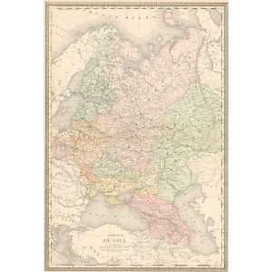    McNally 1885 Antique Map of Russia in Europe