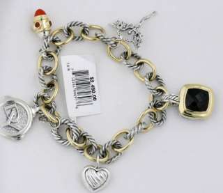 DAVID YURMAN Charm Bracelet 2 Tone 18K Silver $2450  