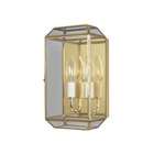 Designers Fountain Beveled Glass Outdoor Wall Sconce in Polished Brass