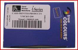Color Ribbon YMCKO 800015 440 Zebra / Eltron PVC CARDS  