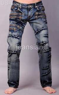 VVW Mens Italian Designer Jeans Denim Pant Stylish NEW W30/32 J009 