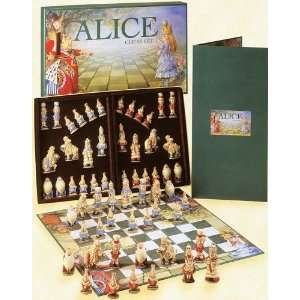  Alice in Wonderland Hand Painted Theme Chess Set: Toys 