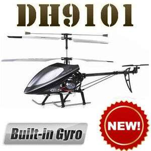   9101G Jumbo RC Remote Control 3CH Metal Helicopter w/Gyro Black  