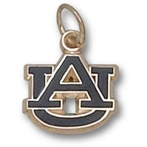 Auburn Tigers 3/8 AU Enamel Charm   10KT Gold Jewelry
