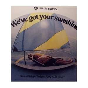   : EASTERN AIRLINES (ORIGINAL NYC SUBWAY CARD) Poster: Home & Kitchen