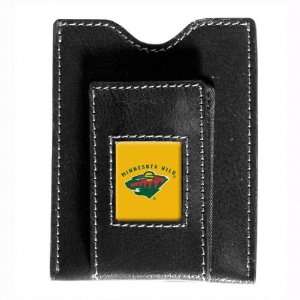  Minnesota Wild Black Leather Money Clip & Card Case 