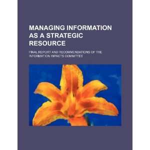  Managing information as a strategic resource final report 