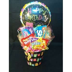 Happy Birthday Planter with Balloon: Grocery & Gourmet Food