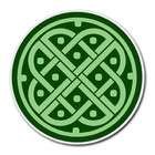 Carsons Collectibles Round Mousepad of Green Medevil Celtic Knot 