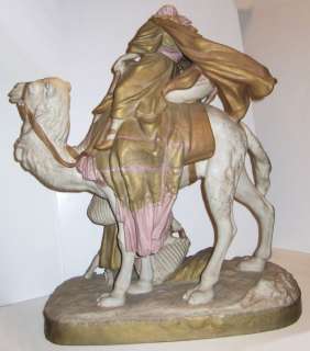 Royal Dux Arab Bedouin On Camel Porcelain Figurine  