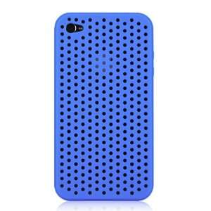 Blue iPhone 4 Cases   MiniSuit Silicone Skin Cover Mesh Design for AT 