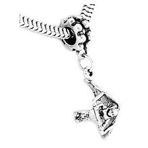  Sterling Silver Hang Glider Dangle Bead Charm Jewelry