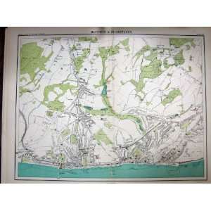  MAP 1891 STREET PLAN HASTINGS ST. LEONARDS ENGLAND