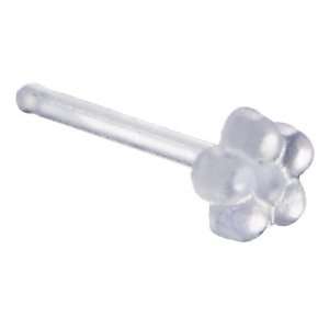  Clear Acrylic Flower Nose Bone Retainer: Jewelry