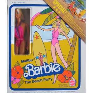  Vintage MALIBU Barbie THE BEACH PARTY Play Set w DOLL (w 