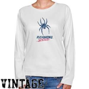  Richmond Spiders Ladies White Distressed Logo Vintage Long 