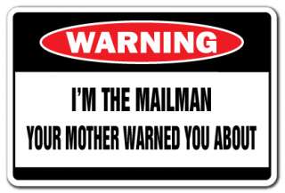   MAILMAN Warning Sign funny postman signs gift USPS clerk postal worker