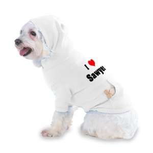  I Love/Heart Sawyer Hooded T Shirt for Dog or Cat X Small 