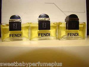 FENDI by Fendi Classic Perfume   Eau De Toilette 3x .17oz Original 