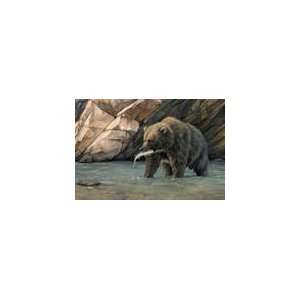  Ceramic Tile, Wild Animals, Bear Fishing, 8x12, 31199 By 
