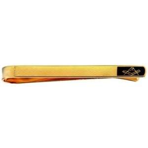  Masonic Black & Barley Design Gold Plated Tie Bar Jewelry