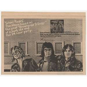 com 1974 Brownsville Station School Punks Album Promo Print Ad (Music 