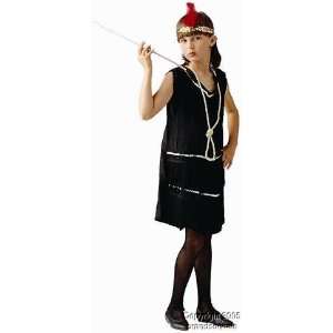  Childs Deluxe Black Flapper Dress Costume (Size: Small 4 