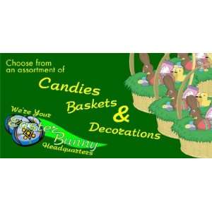   Vinyl Banner   Easter Bunny Headquarters Candy Candy 