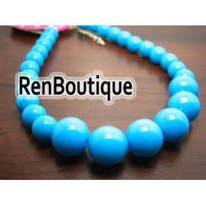  Pet Dog and Cat Big Pearl Necklace BLUE 