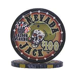  Nevada Jack Casino Quality 10 Gram Chip   Black   $100 