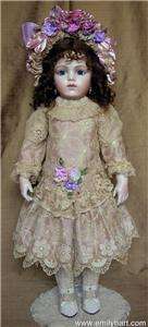 Bru jne 13 French Bebe porcelain doll by Emily Hart in Silk & Tambour 