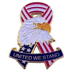  United We Stand Eagle Ribbon Lapel Pin   Pack of 12 