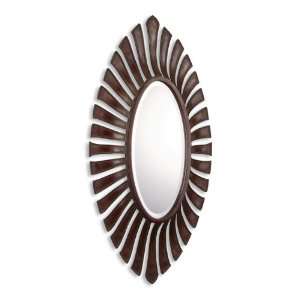  Uttermost 42.3 Inch Noah Oval Wall Mounted Mirror Lightly 