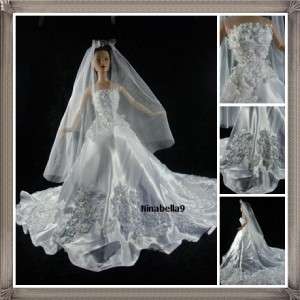   Tyler Outfit handmade Wedding Bride Dress Gown with Veils #16  