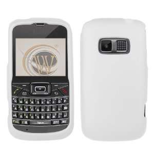    White Rubberized Protector Case for Kyocera Brio S3015 Electronics