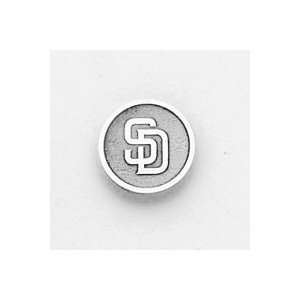  Sterling Silver San Diego Padres Initials Disc Tie Tac 