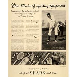  1932 Ad  Sporting Goods Golf Equipment Roebuck 