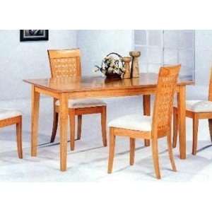    Contemporary Style Maple Finish Dining Table: Home & Kitchen