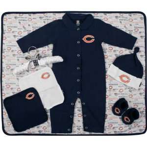   Infant Chicago Bears 7pc Onesie Blanket Hat Booties